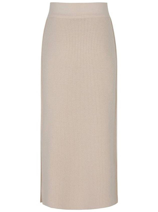 100% Cashmere Ribbed Long Skirt C3KSK61 - CALLAITE - BALAAN 1