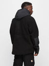 Sherpa Fleece Half Zip-Up Hoodie Black - NIKE - BALAAN 3