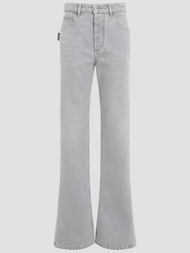 Flare Denim Jeans Light Grey Wash - BOTTEGA VENETA - BALAAN 2