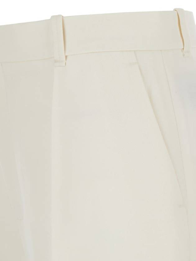 White Flared Trousers In Wool And Silk Woman - CHLOE - BALAAN 3