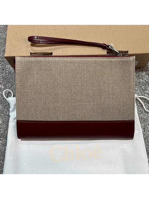 Sense Zipper Clutch Bag Beige Red - CHLOE - BALAAN 5