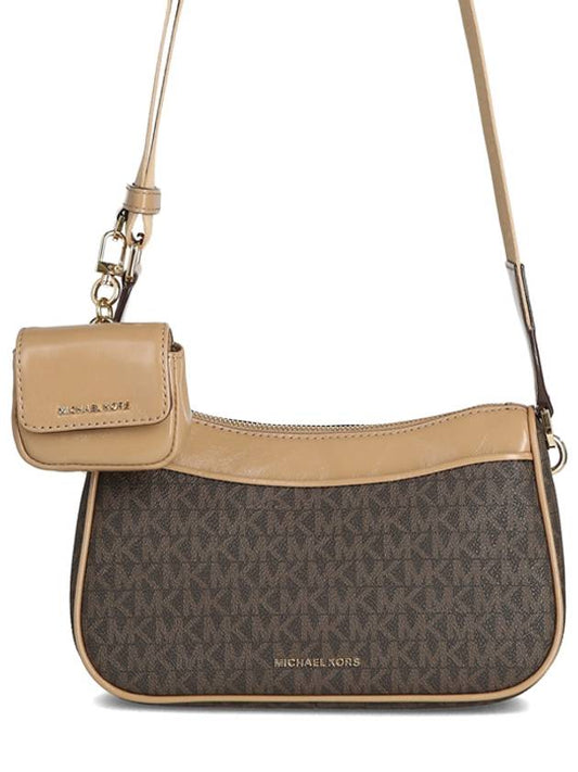 Jet Set Lettering Logo Leather Cross Bag Camel - MICHAEL KORS - BALAAN 2