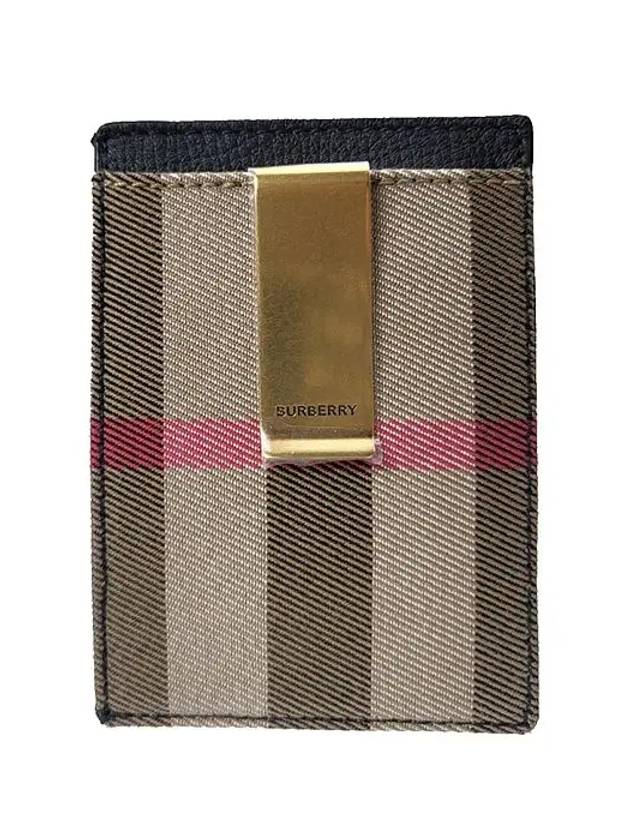 House Check Chase Money Clip Card Wallet Black - BURBERRY - BALAAN 4