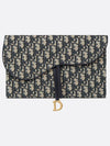 Saddle Pouch Blue  Oblique Jacquard - DIOR - BALAAN 6