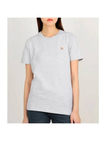 Baby Fox Patch Regular Short Sleeve T-Shirt Grey - MAISON KITSUNE - BALAAN 1