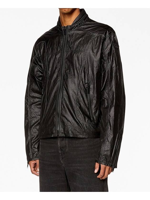 nylon jacket contrast detailing black - DIESEL - BALAAN 3