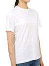 Embroidered Logo Cotton Short Sleeve T-Shirt White - TORY BURCH - BALAAN 4