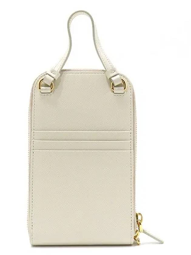 1BP027 White Saffiano Gold Logo Mini Cross Bag - PRADA - BALAAN 5