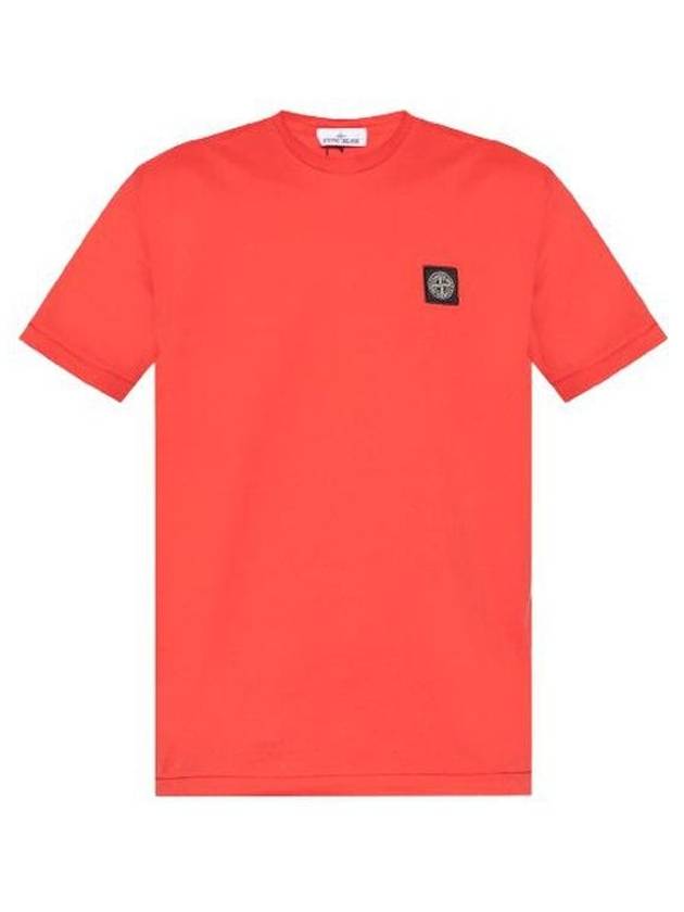 Wappen Logo Patch Short Sleeve T-Shirt Red - STONE ISLAND - BALAAN 2