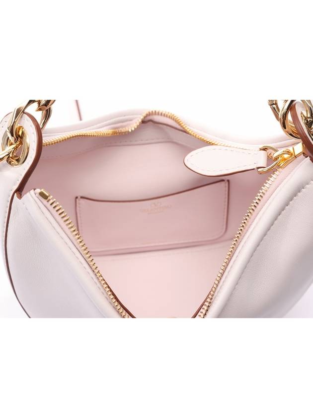 V Logo Zip-Up Small Tote Bag Pink - VALENTINO - BALAAN 7