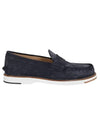 Men's Suede Loafers Navy - TOD'S - BALAAN 1