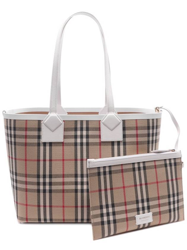 London Small Tote Bag Beige - BURBERRY - BALAAN 3