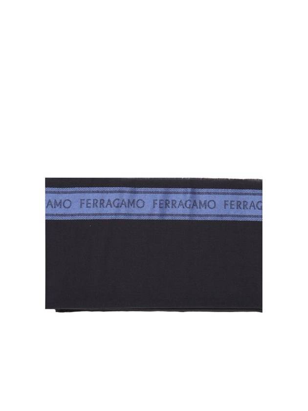 Lettering Logo Scarf Dark Grey - SALVATORE FERRAGAMO - BALAAN 1