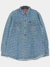 Multi type jacquard denim men s shirt FW22S18 BLUE - SUPREME - BALAAN 3