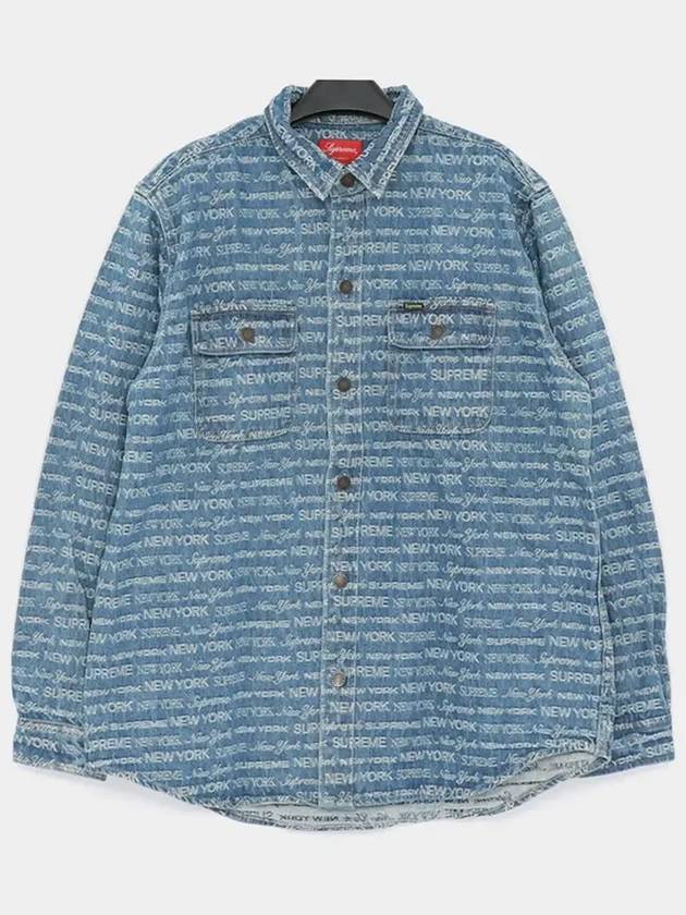 Multi type jacquard denim men s shirt FW22S18 BLUE - SUPREME - BALAAN 3