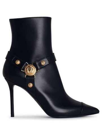 Balmain 'Eva' Black Leather Ankle Boots - BALMAIN - BALAAN 1