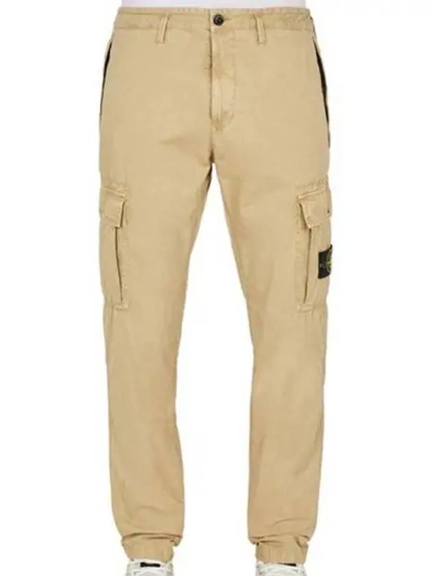 Men's Wappen Patch Slim Cargo Straight Pants Beige - STONE ISLAND - BALAAN 2