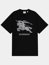 Embroidered EKD Cotton T-Shirt Black - BURBERRY - BALAAN 2