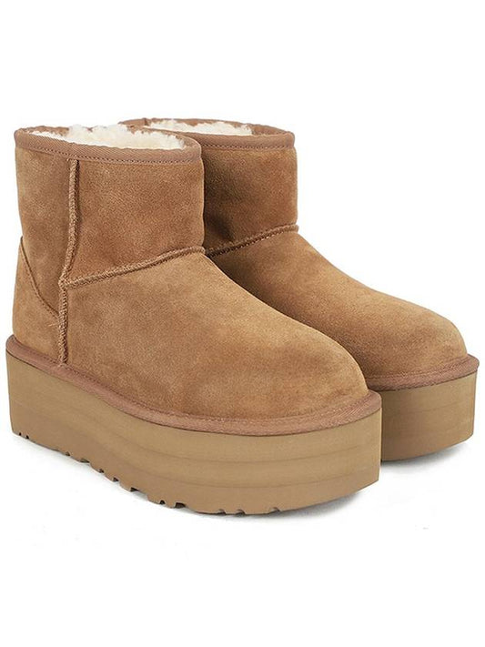 Classic Mini Platform Suede Winter Boots Chestnut - UGG - BALAAN 2