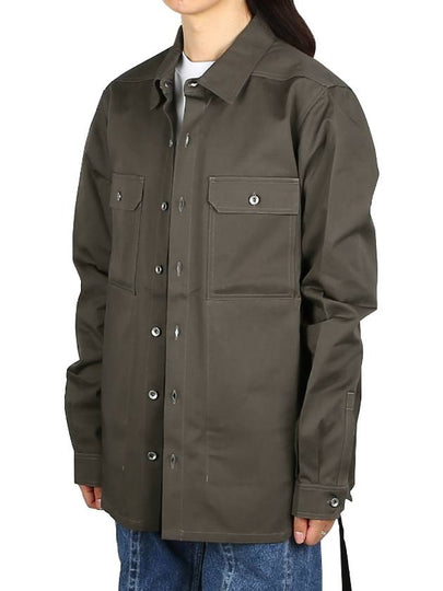 Classic Button Up Long Sleeve Shirt Grey - RICK OWENS - BALAAN 2