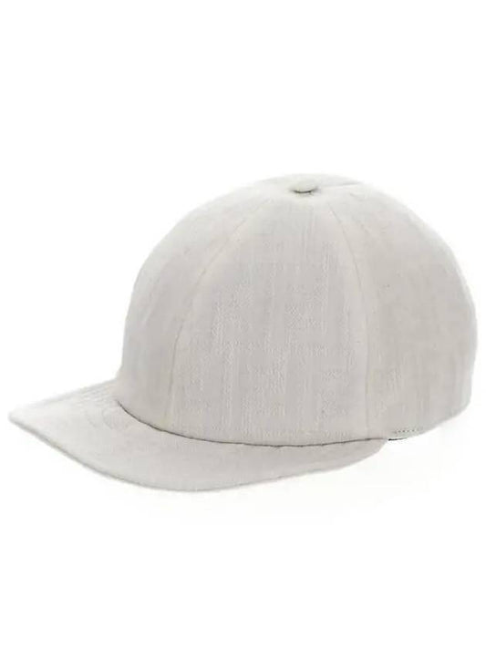 Semi Motif Denim Ball Cap White - FENDI - BALAAN 2