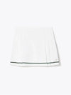Tech Twill Pleated Tennis Skirt Evergreen White - TORY BURCH - BALAAN 2