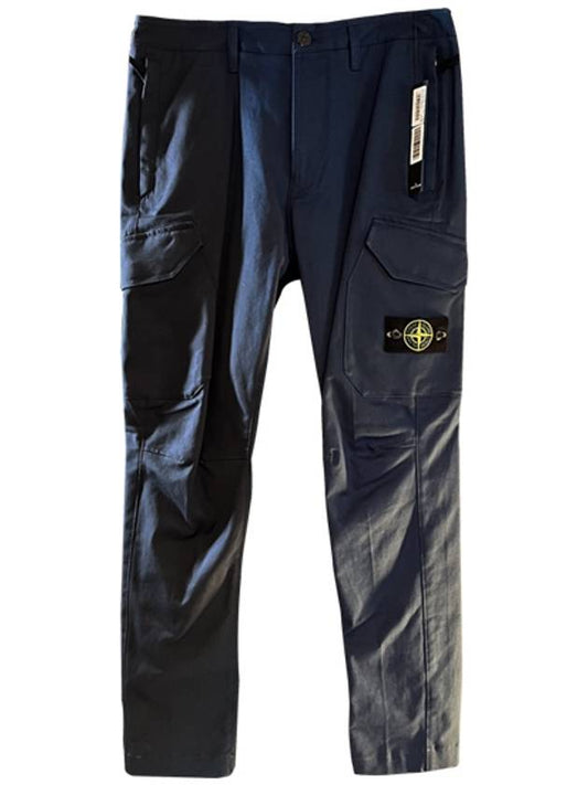 Wappen Patch Stretch Cargo Track Pants Navy - STONE ISLAND - BALAAN 2