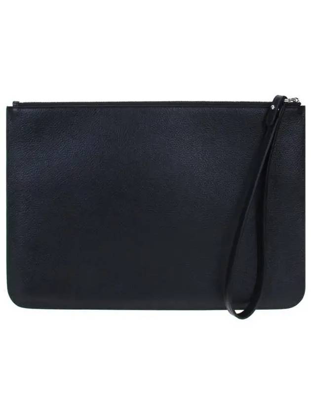 Logo Strap Cash Medium Clutch Bag Black - BALENCIAGA - BALAAN.