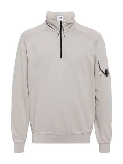 Light Fleece Half Zip-Up Sweatshirt Grey - CP COMPANY - BALAAN 2