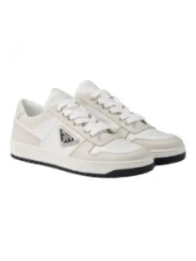 Downtown Leather Low Top Sneakers White - PRADA - BALAAN 2