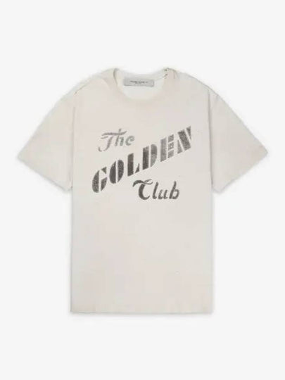 Gold Print Cotton Short Sleeve T-Shirt Heritage White - GOLDEN GOOSE - BALAAN 2