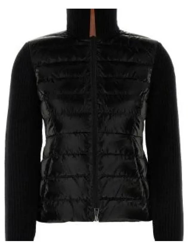 Padded wool zip up cardigan black - MONCLER - BALAAN 2