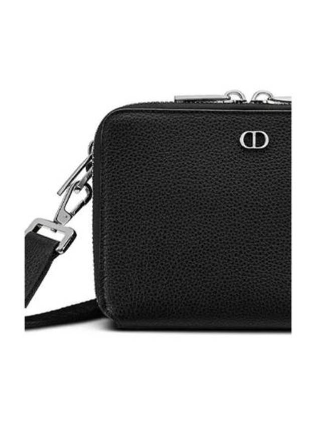 CD Icon Logo Leather Pouch Bag Black - DIOR - BALAAN 6