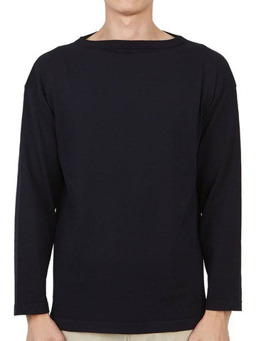 Men's OrGANNIc Cotton Knit Top Navy - ANDERSEN-ANDERSEN - BALAAN 1