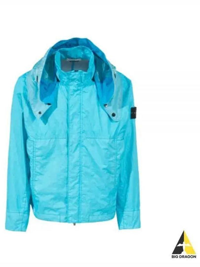 Membrana 3L TC Detachable Hooded Jacket Blue - STONE ISLAND - BALAAN 2