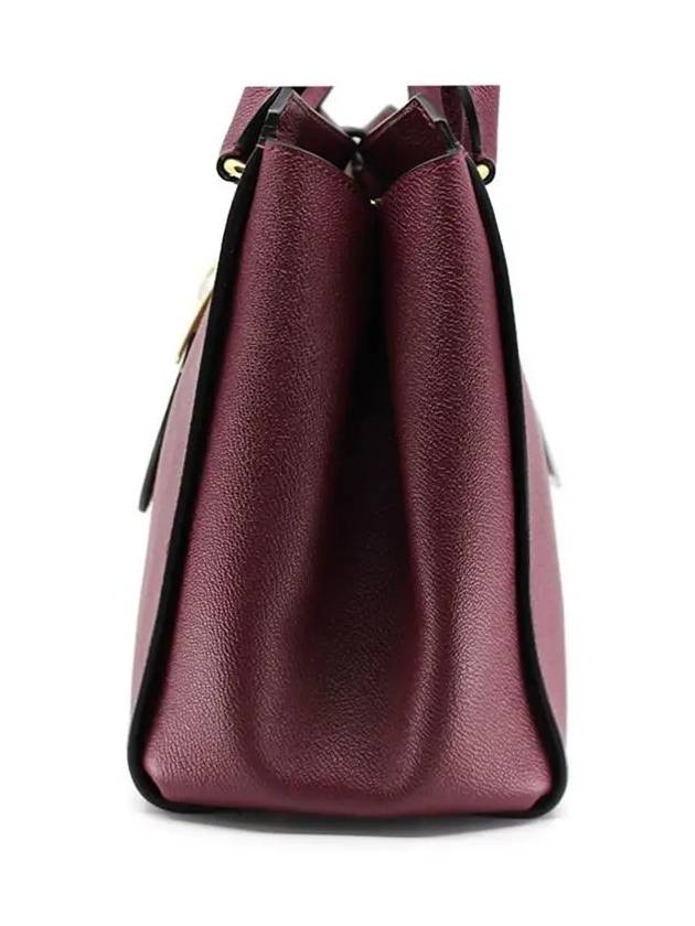 Grainy Leather Buckle Medium Tote Bag Purple - BURBERRY - BALAAN 3