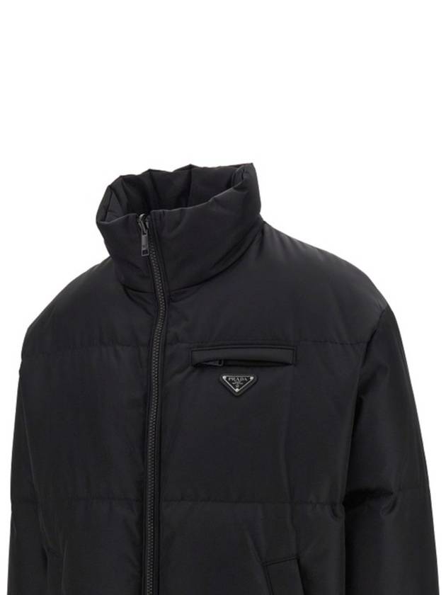 Medium-Length Re-Nylon Reversible Down Padded Jacket Black - PRADA - BALAAN 5