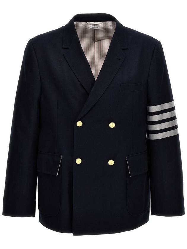 Cotton Suit 4 Bar Sports Double Coat Navy - THOM BROWNE - BALAAN 2