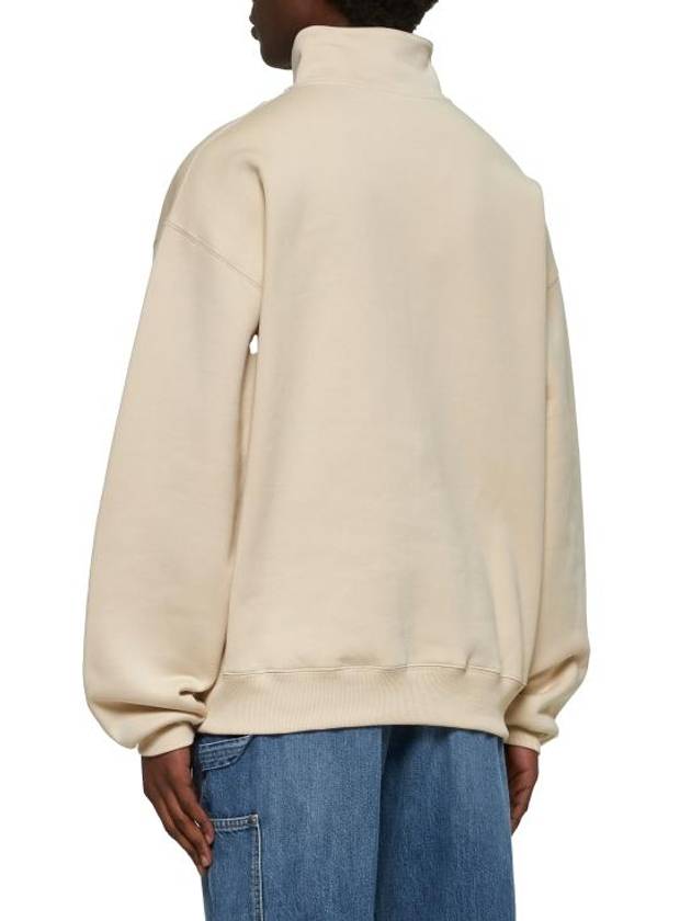 La Croisiere The Gros Grain Zipped Rollneck Sweatshirt Cream - JACQUEMUS - BALAAN 4