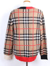 Check V neck wool knit L - BURBERRY - BALAAN 4