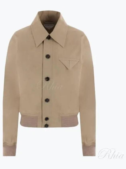 Button Cotton Jacket Beige - BOTTEGA VENETA - BALAAN 2