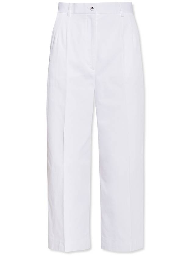 Dolce & Gabbana High-waisted Culottes, Women's, White - DOLCE&GABBANA - BALAAN 1