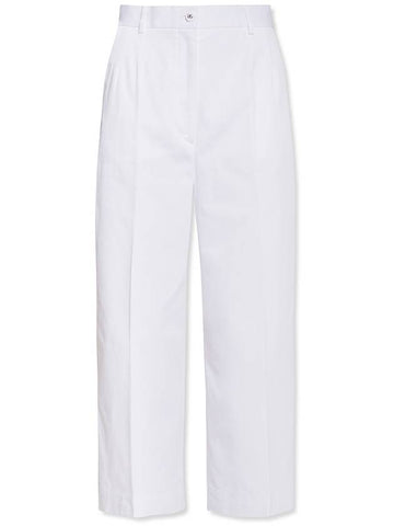 Dolce & Gabbana High-waisted Culottes, Women's, White - DOLCE&GABBANA - BALAAN 1