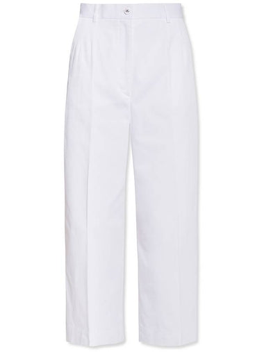 Dolce & Gabbana High-waisted Culottes, Women's, White - DOLCE&GABBANA - BALAAN 1