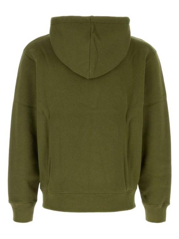 Bold Fox Head Patch Cotton Zip-Up Hoodie Green - MAISON KITSUNE - BALAAN 3