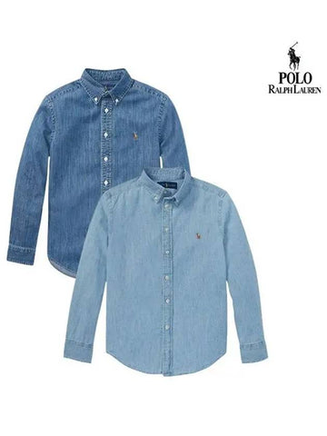 Boys cotton chambray denim shirt - POLO RALPH LAUREN - BALAAN 1