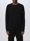 OLD Treatment Wappen Patch Crew Neck Sweatshirt Black - STONE ISLAND - BALAAN 4