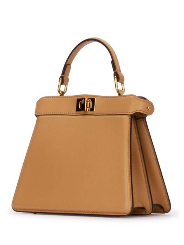 Peekaboo I See You Leather Tote Bag Beige - FENDI - BALAAN 3