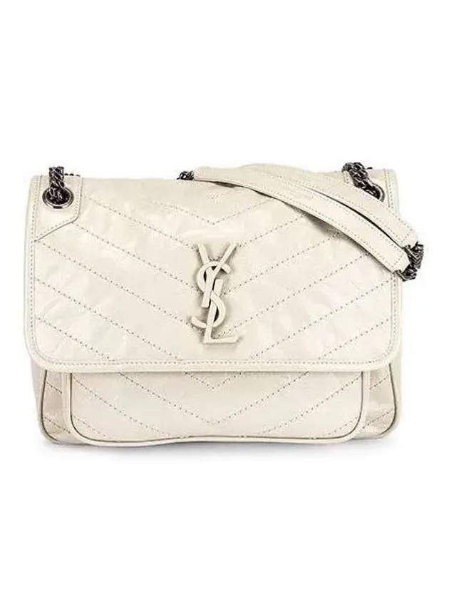 Shoulder Bag Women Nikki Vintage Storm Medium Beige - SAINT LAURENT - BALAAN 1