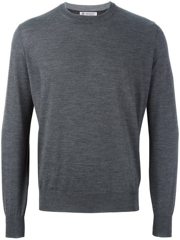 Wool Cashmere Knit Top Grey - BRUNELLO CUCINELLI - BALAAN 1